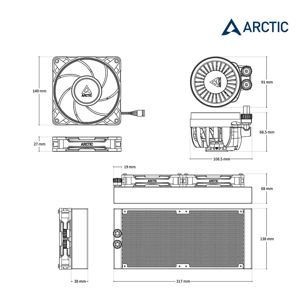 Liquid Freezer III Pro 280水冷散熱器 一體式水冷