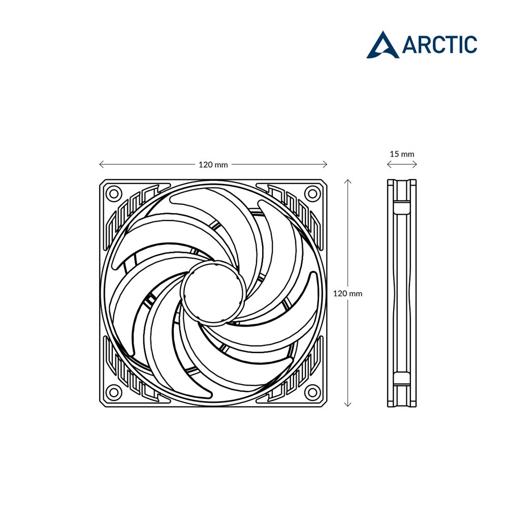 P12 SLIM PWM PST 薄型 12公分聚流控制共享風扇