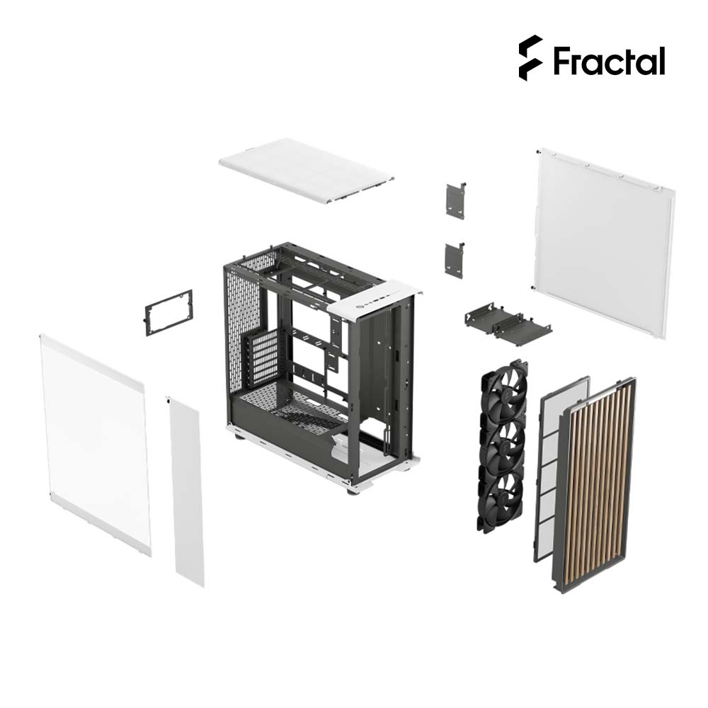 North XL Chalk/Charcoal 胡桃木/橡木 E-ATX機殼