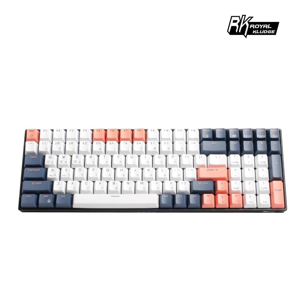 100 96% 藍牙三模無線機械鍵盤 藍莓