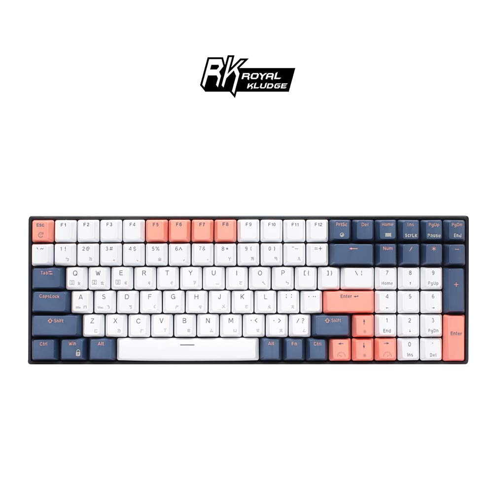 100 96% 藍牙三模無線機械鍵盤 藍莓