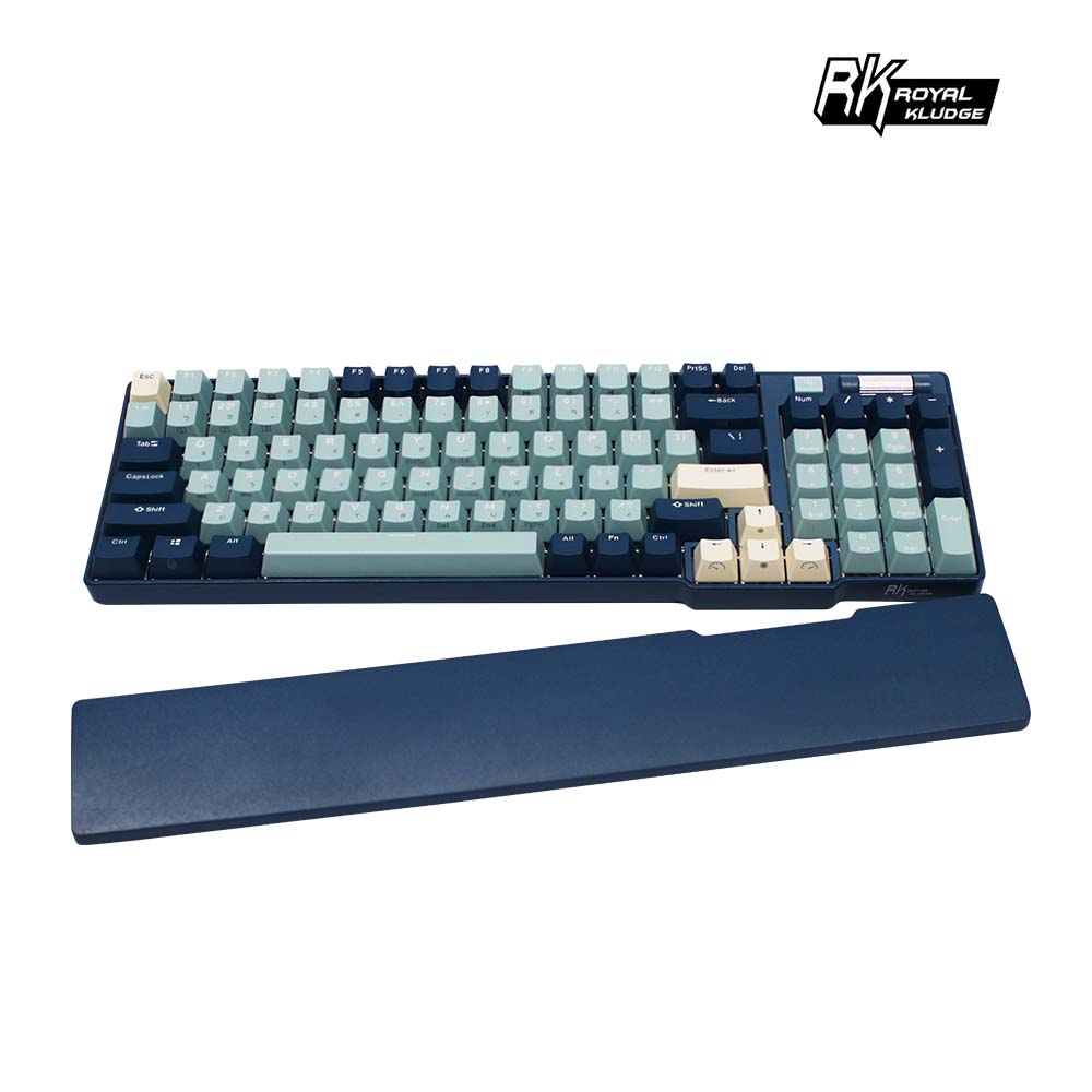 96 90% 藍牙三模無線機械鍵盤 森林藍