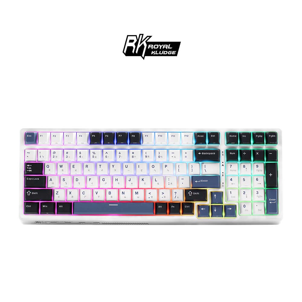 G98 96% 藍牙三模無線機械鍵盤 藍色潮汐