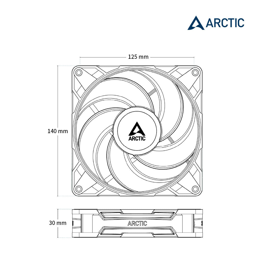 P14 Pro PST Reverse 14公分反向高風壓共享風扇 黑色