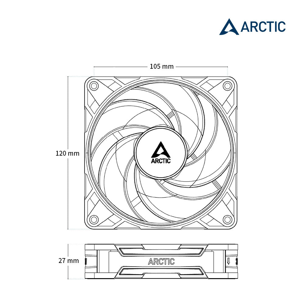 P12 Pro PST Reverse A-RGB 12公分反向高風壓共享風扇