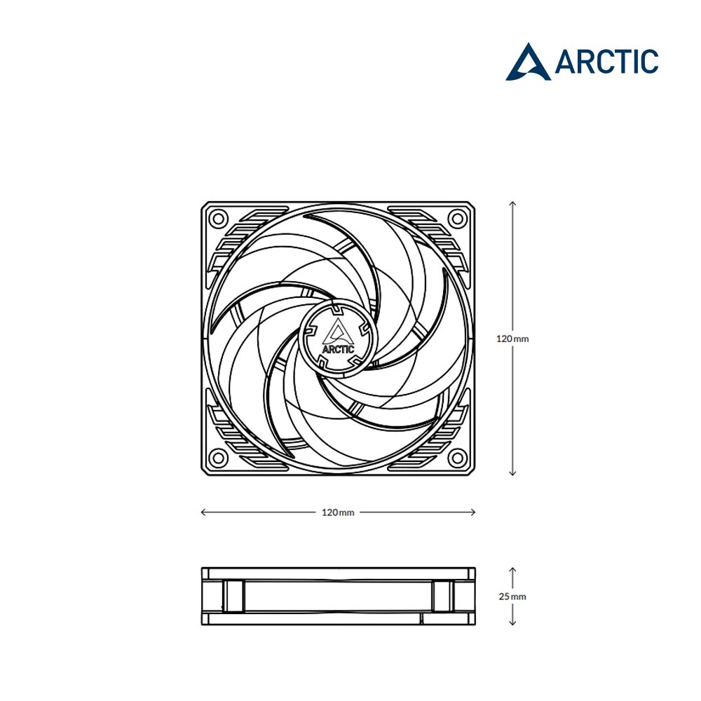 P12 Silent 12公分 旋風靜音風扇 黑色