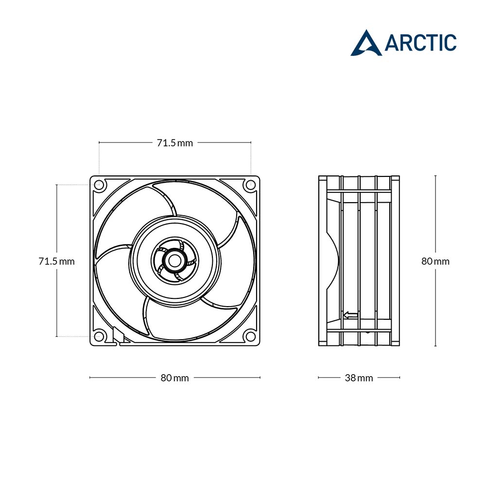 S8038-7K 8公分伺服器用PWM高速風扇