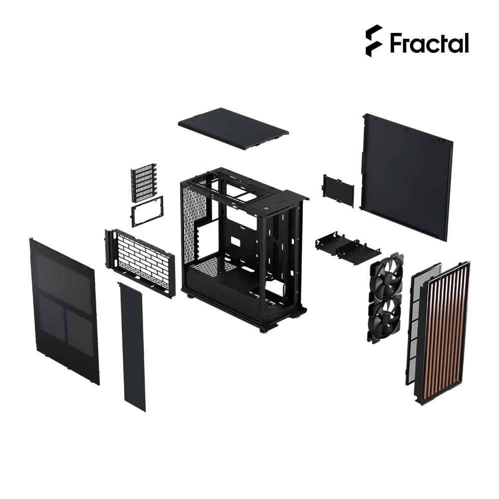 North Chalk/Charcoal 胡桃木/橡木 ATX機殼