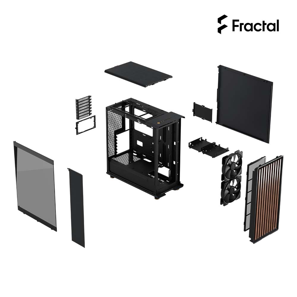 North Chalk/Charcoal 胡桃木/橡木 ATX機殼