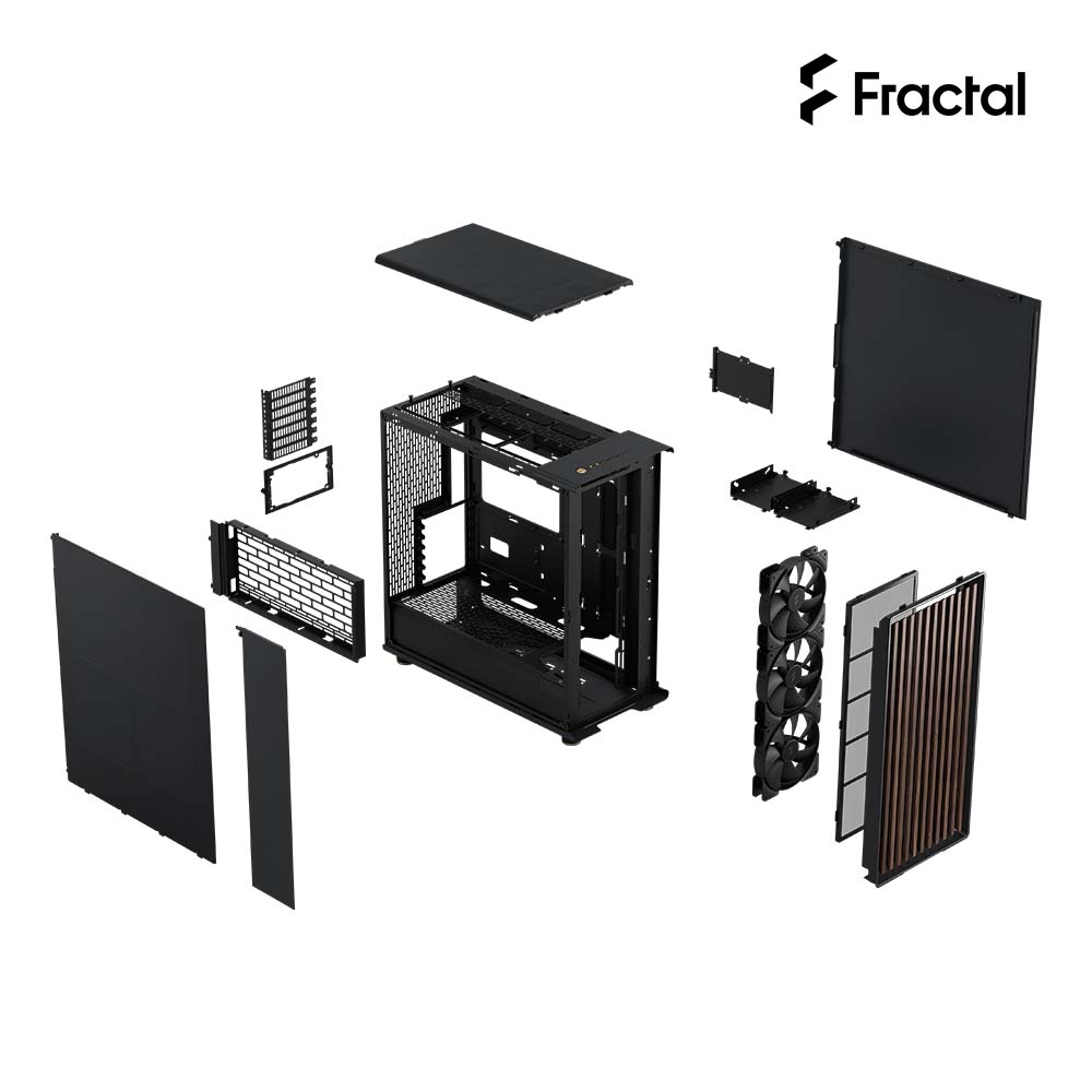 North XL Chalk/Charcoal 胡桃木/橡木 E-ATX機殼
