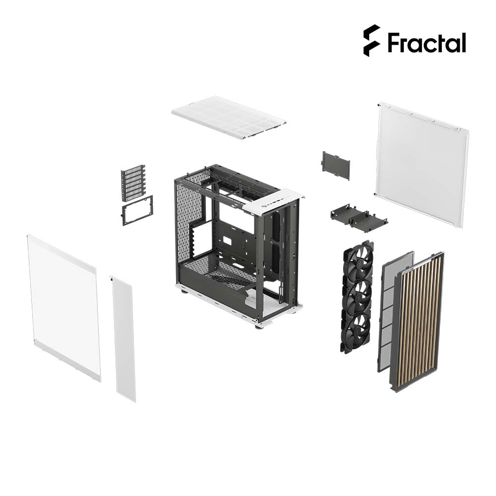 North XL Chalk/Charcoal 胡桃木/橡木 E-ATX機殼