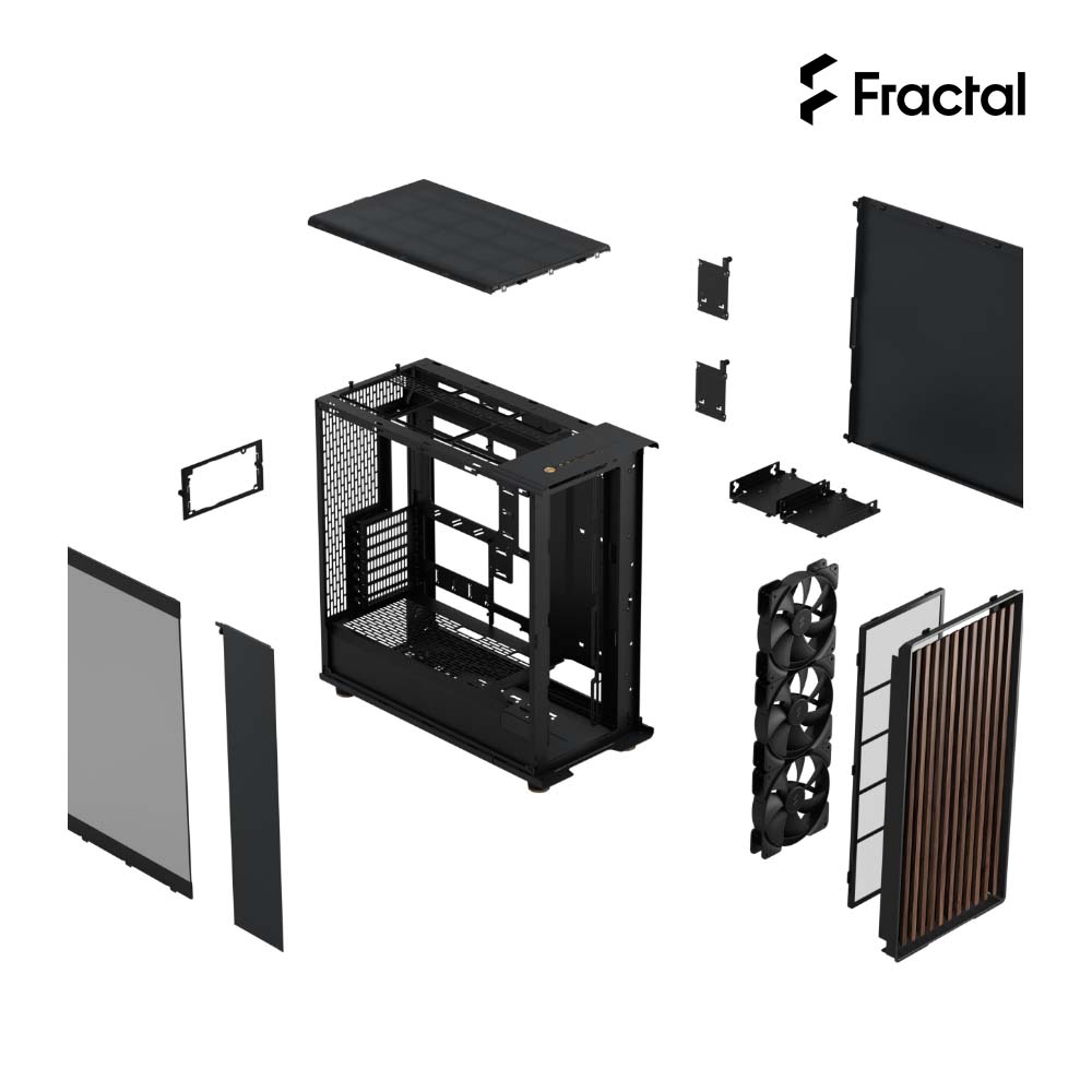 North XL Chalk/Charcoal 胡桃木/橡木 E-ATX機殼