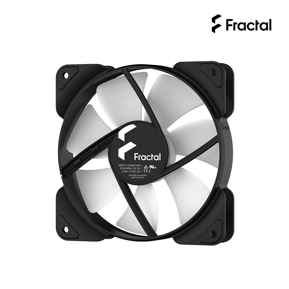 Aspect 12公分PWM RGB散熱風扇 共享技術 黑 三入裝