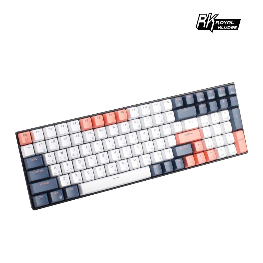 100 96% 藍牙三模無線機械鍵盤 藍莓